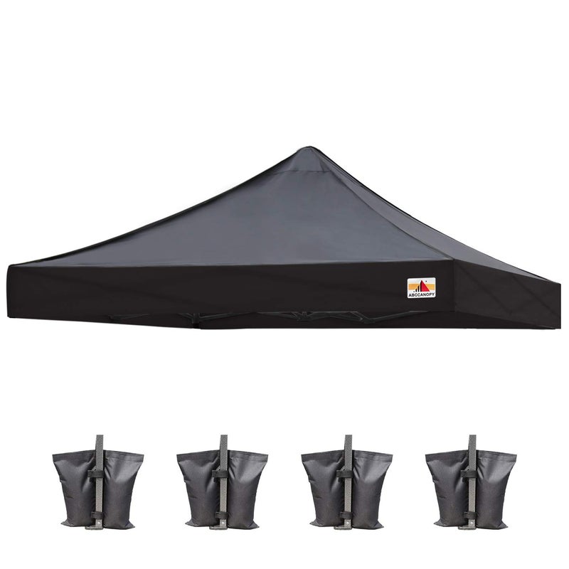ABCCANOPY Replacement Canopy Top for Pop Up Canopy Tent (10x10, Black) - Image 1